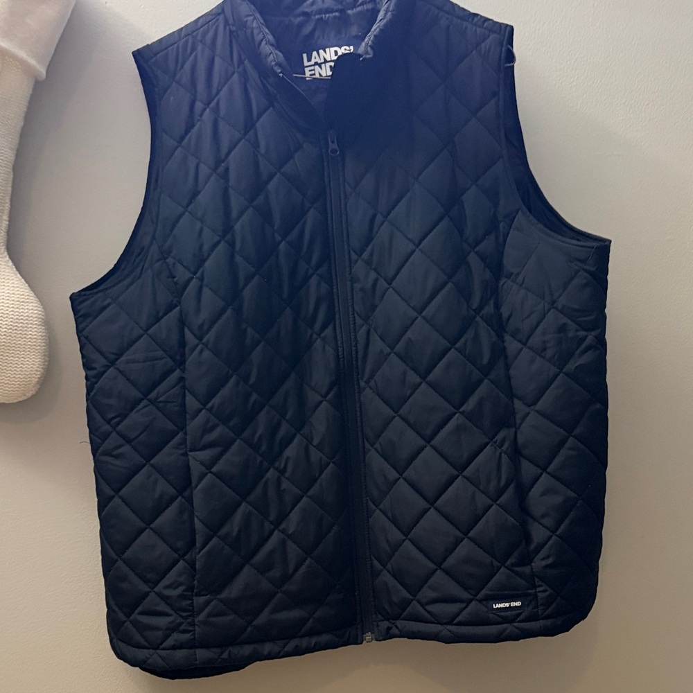 Lands End Women’s Black Quilted Vest